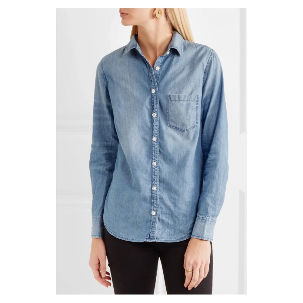 J.Crew Always Chambray Denim Shirt 00 XS